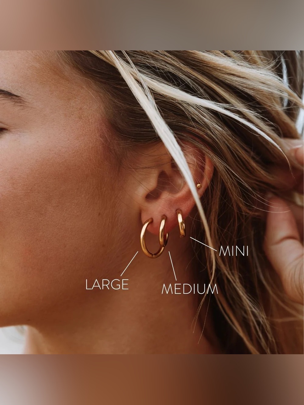 Atolea gold hoops